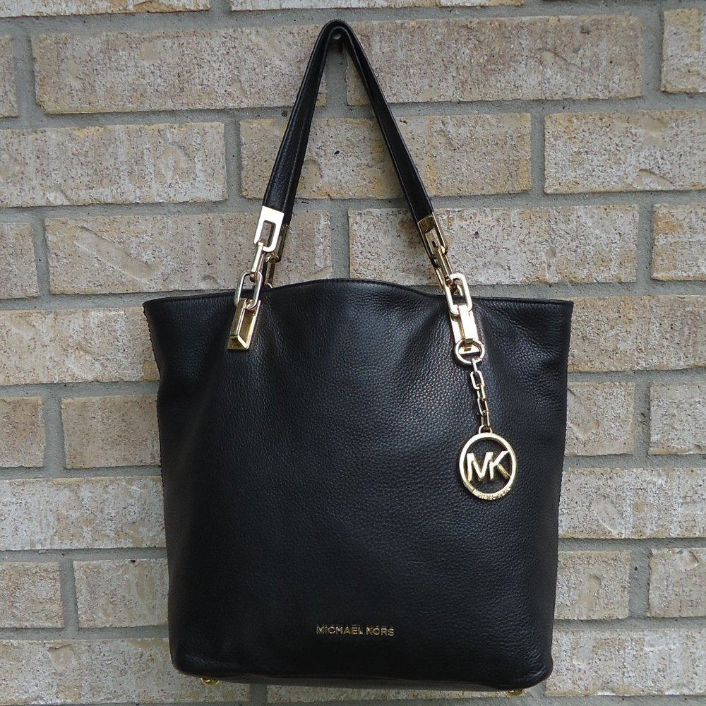Michael by Michael Kors medium black Leather Tote.
